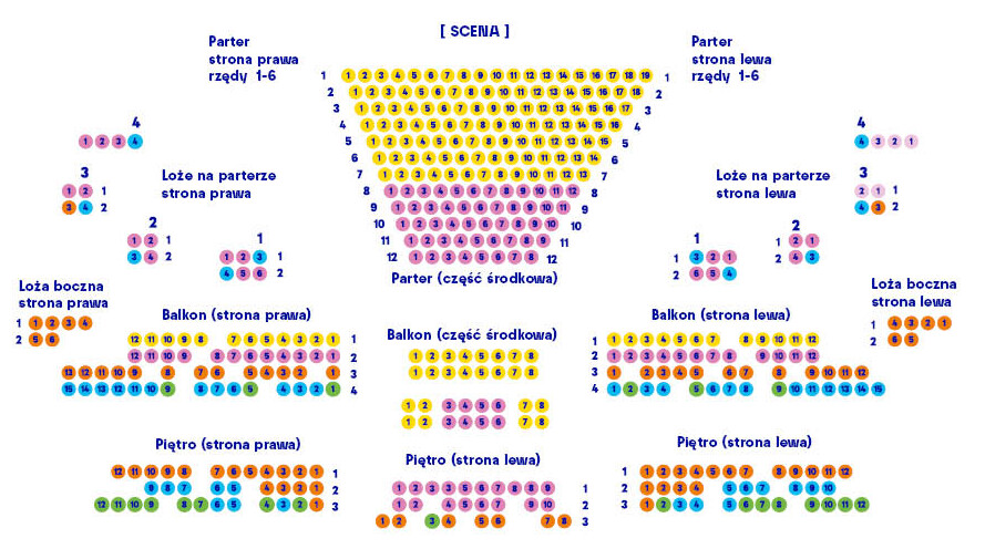 Saalplan des Schlosstheater Schwetzingen