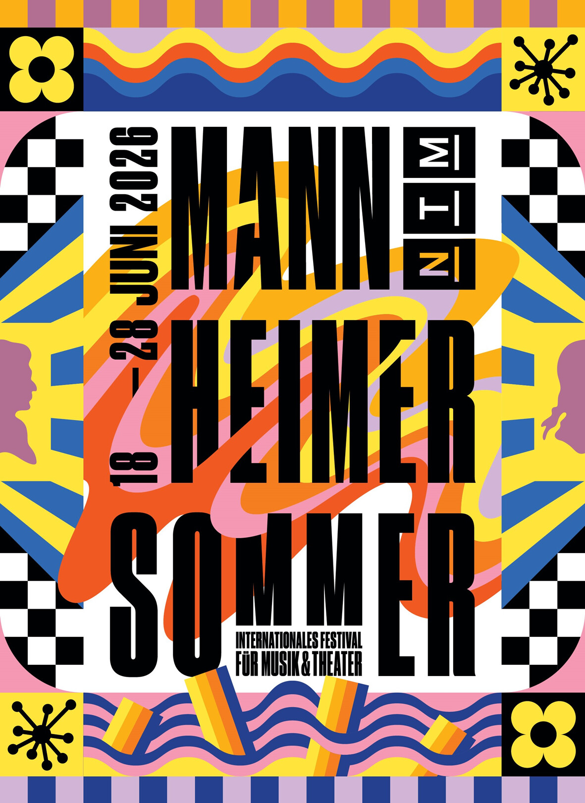 Buntes Bild mit Aufschrift 